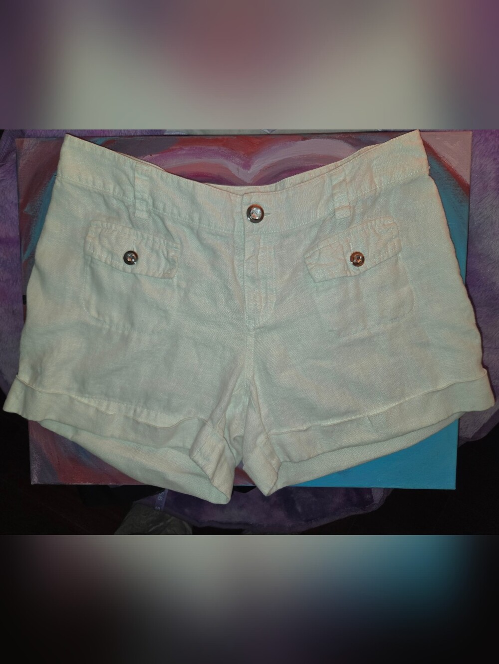 INC White Linnen Shorts
